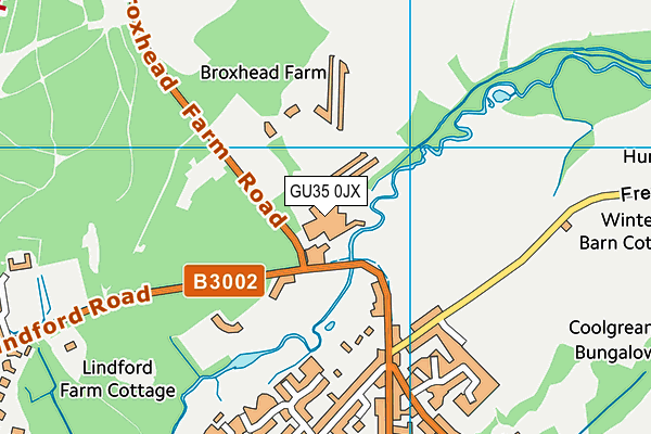 GU35 0JX map - OS VectorMap District (Ordnance Survey) GU35 0JX map - OS VectorMap District (Ordnance Survey)
