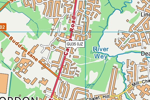 GU35 0JZ map - OS VectorMap District (Ordnance Survey) GU35 0JZ map - OS VectorMap District (Ordnance Survey)