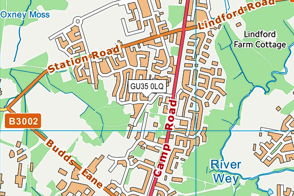 GU35 0LQ map - OS VectorMap District (Ordnance Survey)