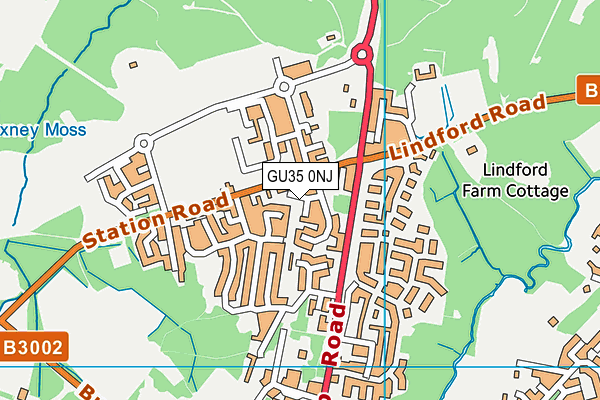 GU35 0NJ map - OS VectorMap District (Ordnance Survey)