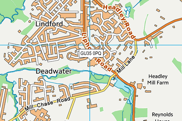 GU35 0PQ map - OS VectorMap District (Ordnance Survey)