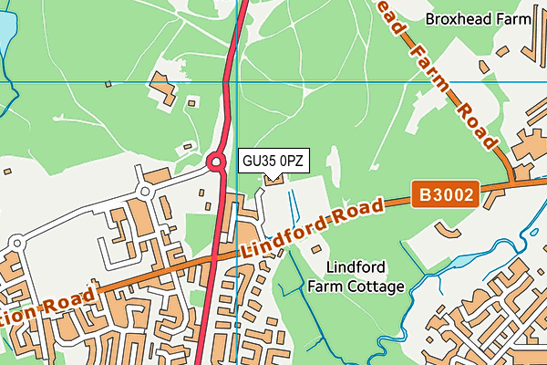 GU35 0PZ map - OS VectorMap District (Ordnance Survey) GU35 0PZ map - OS VectorMap District (Ordnance Survey)