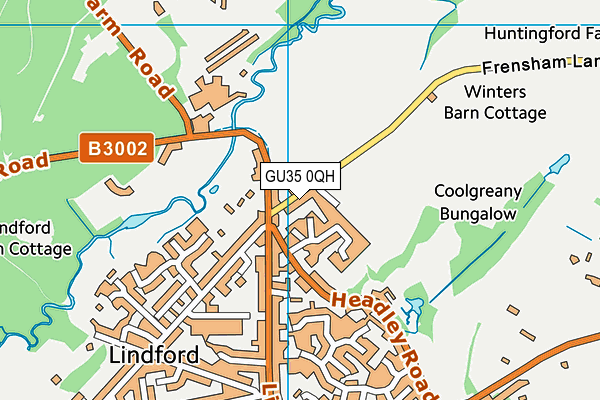 GU35 0QH map - OS VectorMap District (Ordnance Survey) GU35 0QH map - OS VectorMap District (Ordnance Survey)