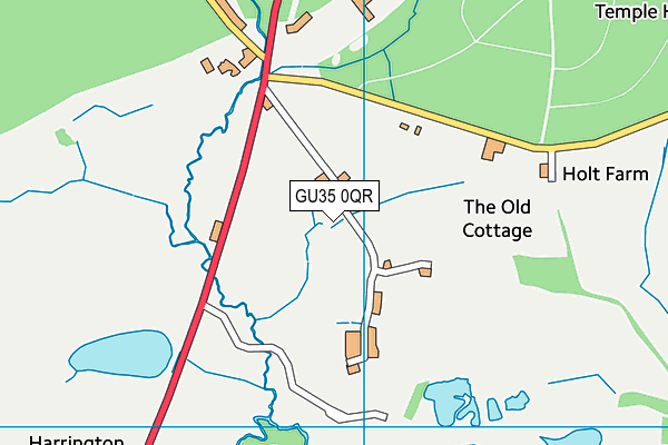 GU35 0QR map - OS VectorMap District (Ordnance Survey) GU35 0QR map - OS VectorMap District (Ordnance Survey)