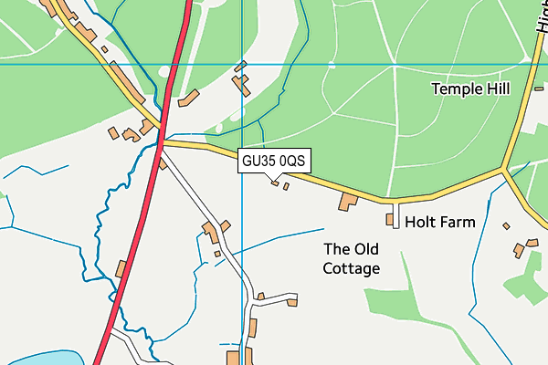 GU35 0QS map - OS VectorMap District (Ordnance Survey) GU35 0QS map - OS VectorMap District (Ordnance Survey)