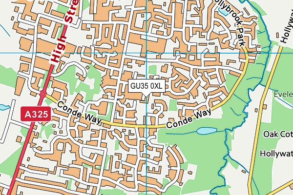GU35 0XL map - OS VectorMap District (Ordnance Survey) GU35 0XL map - OS VectorMap District (Ordnance Survey)