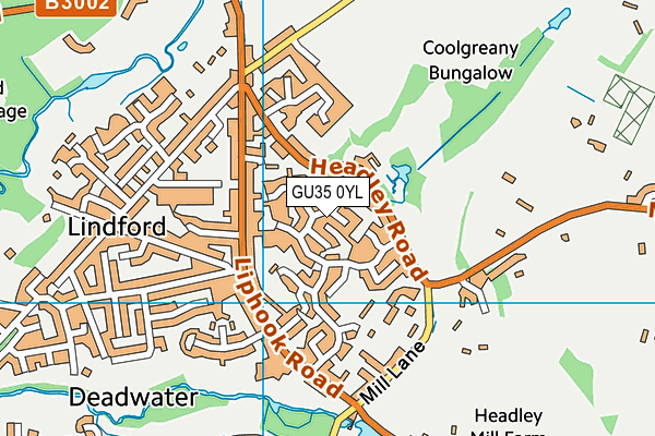 GU35 0YL map - OS VectorMap District (Ordnance Survey) GU35 0YL map - OS VectorMap District (Ordnance Survey)
