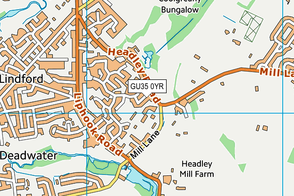 GU35 0YR map - OS VectorMap District (Ordnance Survey)