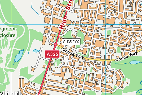 GU35 0YX map - OS VectorMap District (Ordnance Survey) GU35 0YX map - OS VectorMap District (Ordnance Survey)
