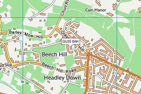 GU35 8AH map - OS VectorMap District (Ordnance Survey) GU35 8AH map - OS VectorMap District (Ordnance Survey)