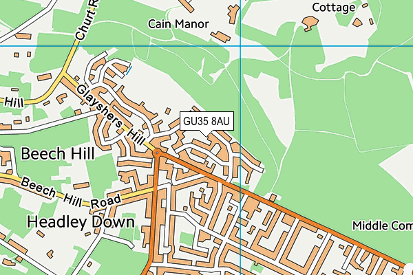 GU35 8AU map - OS VectorMap District (Ordnance Survey) GU35 8AU map - OS VectorMap District (Ordnance Survey)