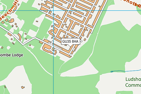 GU35 8HA map - OS VectorMap District (Ordnance Survey) GU35 8HA map - OS VectorMap District (Ordnance Survey)