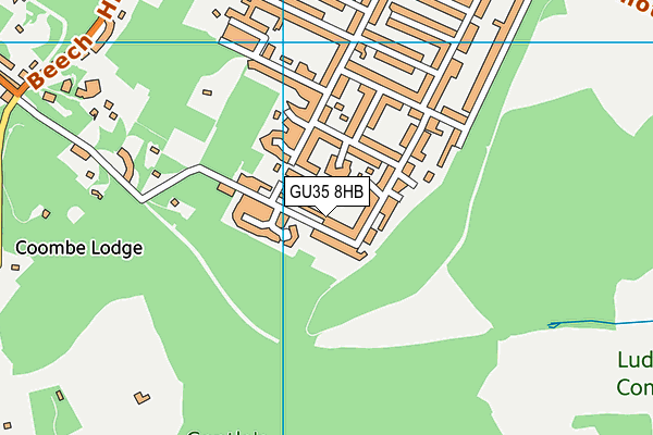 GU35 8HB map - OS VectorMap District (Ordnance Survey) GU35 8HB map - OS VectorMap District (Ordnance Survey)