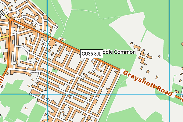 GU35 8JL map - OS VectorMap District (Ordnance Survey) GU35 8JL map - OS VectorMap District (Ordnance Survey)