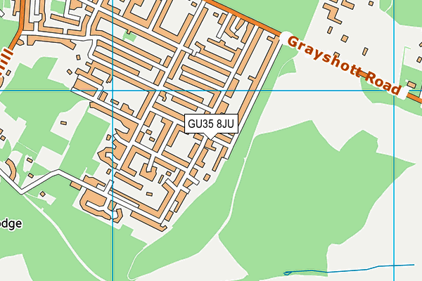 GU35 8JU map - OS VectorMap District (Ordnance Survey) GU35 8JU map - OS VectorMap District (Ordnance Survey)