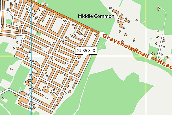 GU35 8JX map - OS VectorMap District (Ordnance Survey) GU35 8JX map - OS VectorMap District (Ordnance Survey)