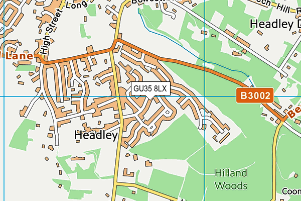 GU35 8LX map - OS VectorMap District (Ordnance Survey) GU35 8LX map - OS VectorMap District (Ordnance Survey)