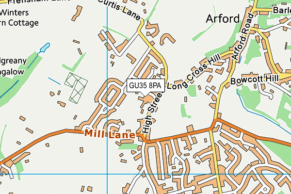 GU35 8PA map - OS VectorMap District (Ordnance Survey) GU35 8PA map - OS VectorMap District (Ordnance Survey)