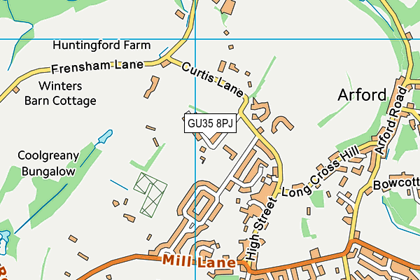 GU35 8PJ map - OS VectorMap District (Ordnance Survey) GU35 8PJ map - OS VectorMap District (Ordnance Survey)