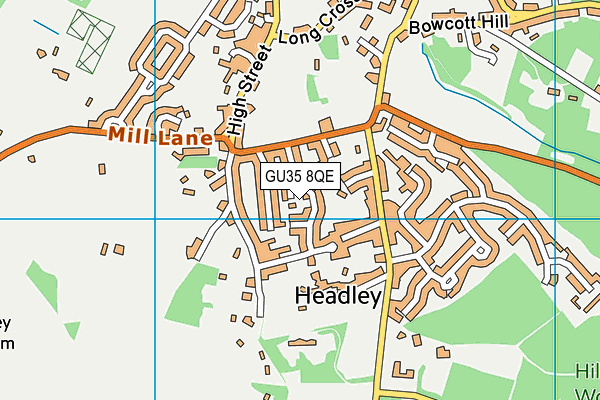 GU35 8QE map - OS VectorMap District (Ordnance Survey) GU35 8QE map - OS VectorMap District (Ordnance Survey)