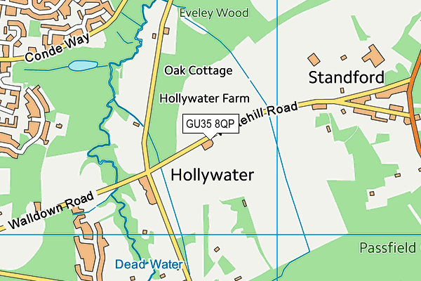 GU35 8QP map - OS VectorMap District (Ordnance Survey) GU35 8QP map - OS VectorMap District (Ordnance Survey)