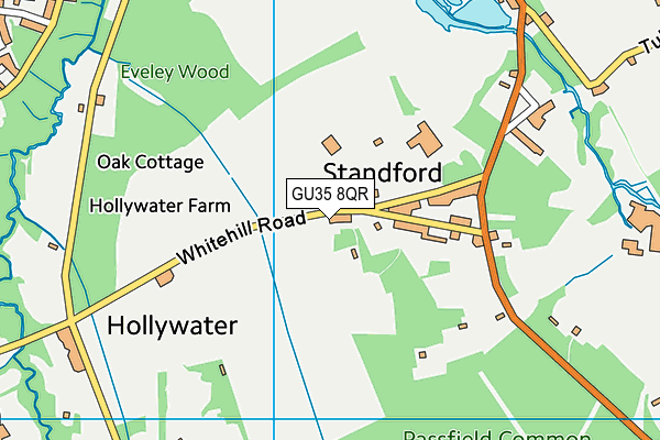 GU35 8QR map - OS VectorMap District (Ordnance Survey) GU35 8QR map - OS VectorMap District (Ordnance Survey)