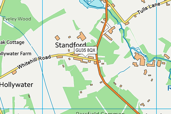 GU35 8QX map - OS VectorMap District (Ordnance Survey) GU35 8QX map - OS VectorMap District (Ordnance Survey)
