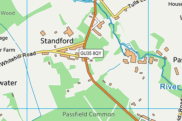 GU35 8QY map - OS VectorMap District (Ordnance Survey) GU35 8QY map - OS VectorMap District (Ordnance Survey)