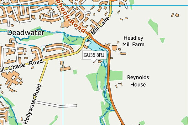 GU35 8RJ map - OS VectorMap District (Ordnance Survey) GU35 8RJ map - OS VectorMap District (Ordnance Survey)