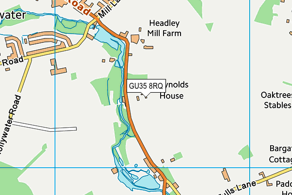 GU35 8RQ map - OS VectorMap District (Ordnance Survey) GU35 8RQ map - OS VectorMap District (Ordnance Survey)