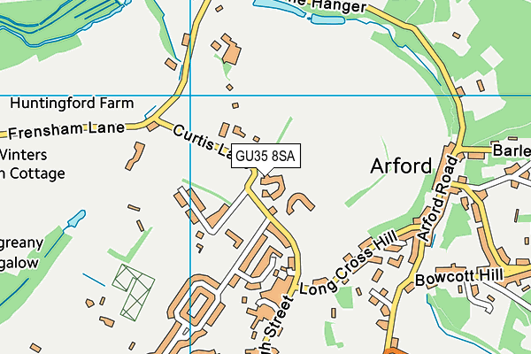 GU35 8SA map - OS VectorMap District (Ordnance Survey) GU35 8SA map - OS VectorMap District (Ordnance Survey)