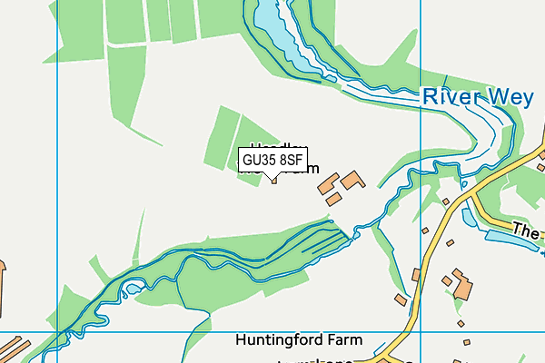 GU35 8SF map - OS VectorMap District (Ordnance Survey) GU35 8SF map - OS VectorMap District (Ordnance Survey)