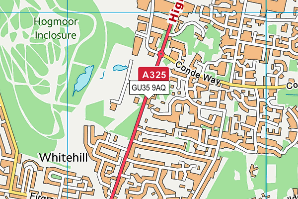 GU35 9AQ map - OS VectorMap District (Ordnance Survey) GU35 9AQ map - OS VectorMap District (Ordnance Survey)