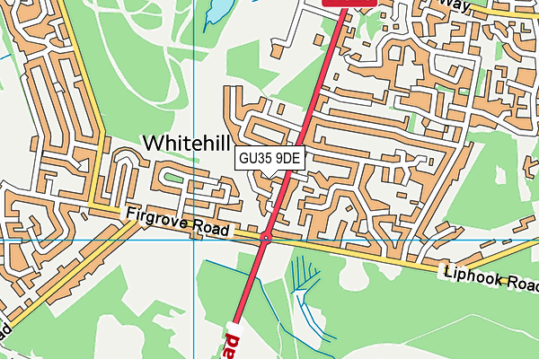 GU35 9DE map - OS VectorMap District (Ordnance Survey) GU35 9DE map - OS VectorMap District (Ordnance Survey)