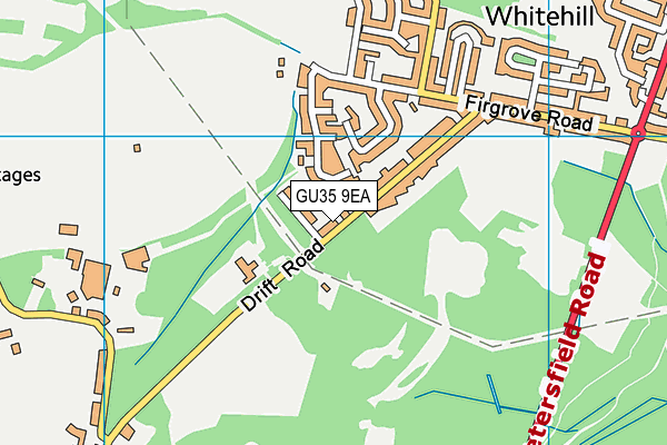 GU35 9EA map - OS VectorMap District (Ordnance Survey) GU35 9EA map - OS VectorMap District (Ordnance Survey)