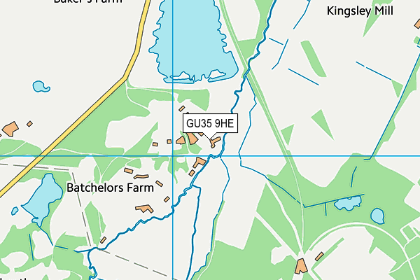GU35 9HE map - OS VectorMap District (Ordnance Survey)