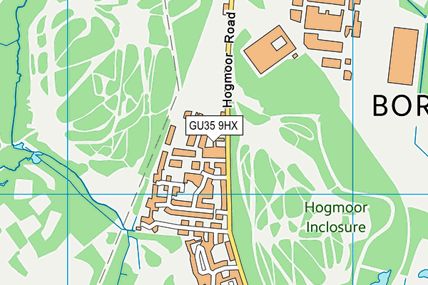 GU35 9HX map - OS VectorMap District (Ordnance Survey) GU35 9HX map - OS VectorMap District (Ordnance Survey)