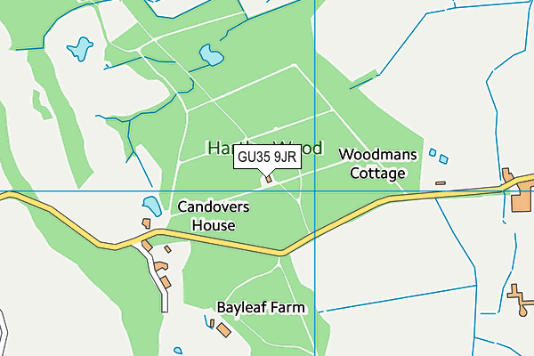 GU35 9JR map - OS VectorMap District (Ordnance Survey) GU35 9JR map - OS VectorMap District (Ordnance Survey)
