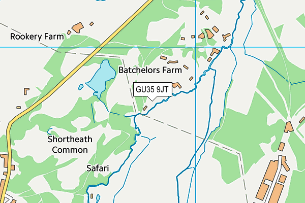 GU35 9JT map - OS VectorMap District (Ordnance Survey) GU35 9JT map - OS VectorMap District (Ordnance Survey)