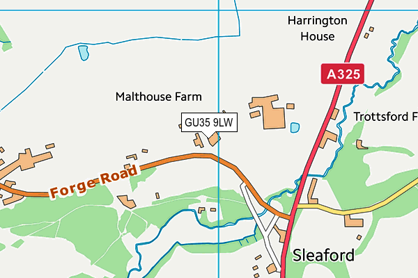 GU35 9LW map - OS VectorMap District (Ordnance Survey) GU35 9LW map - OS VectorMap District (Ordnance Survey)