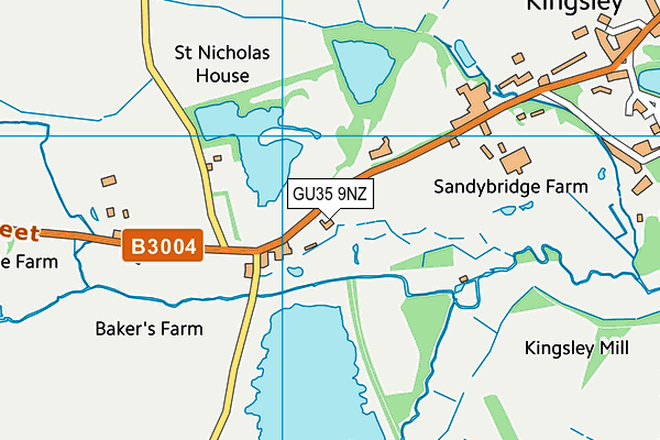 GU35 9NZ map - OS VectorMap District (Ordnance Survey) GU35 9NZ map - OS VectorMap District (Ordnance Survey)