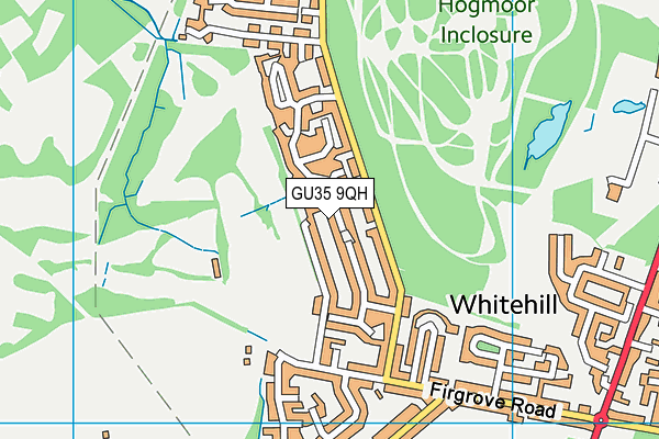 GU35 9QH map - OS VectorMap District (Ordnance Survey) GU35 9QH map - OS VectorMap District (Ordnance Survey)