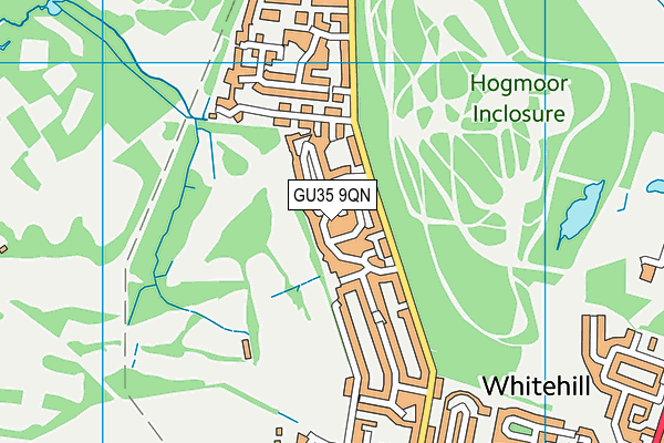 GU35 9QN map - OS VectorMap District (Ordnance Survey) GU35 9QN map - OS VectorMap District (Ordnance Survey)