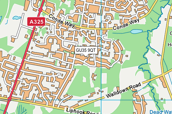 GU35 9QT map - OS VectorMap District (Ordnance Survey) GU35 9QT map - OS VectorMap District (Ordnance Survey)