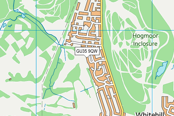 GU35 9QW map - OS VectorMap District (Ordnance Survey) GU35 9QW map - OS VectorMap District (Ordnance Survey)