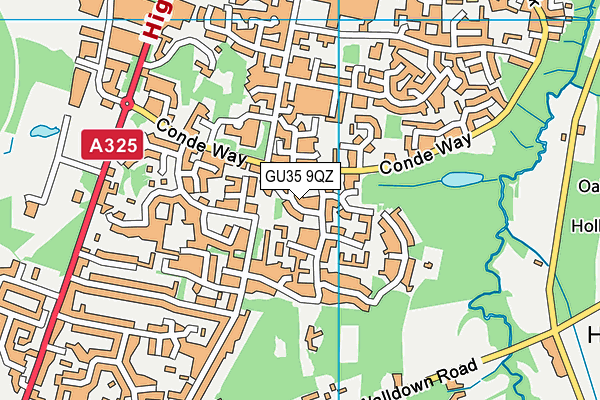 GU35 9QZ map - OS VectorMap District (Ordnance Survey) GU35 9QZ map - OS VectorMap District (Ordnance Survey)