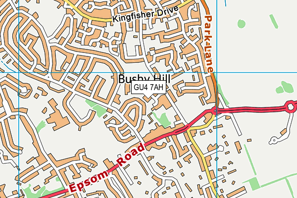 GU4 7AH map - OS VectorMap District (Ordnance Survey) GU4 7AH map - OS VectorMap District (Ordnance Survey)