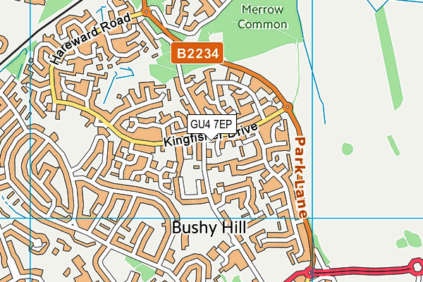 GU4 7EP map - OS VectorMap District (Ordnance Survey) GU4 7EP map - OS VectorMap District (Ordnance Survey)