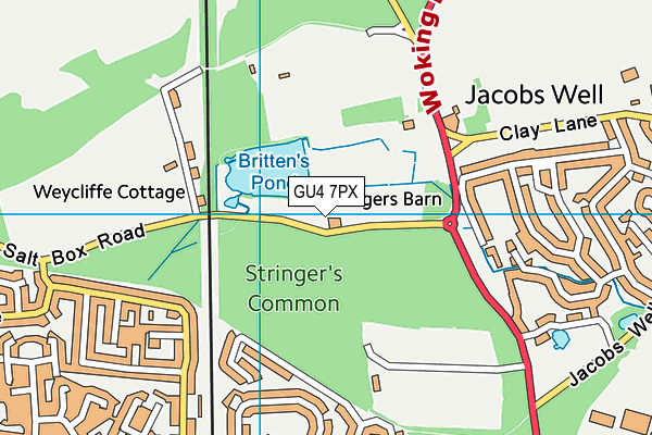 GU4 7PX map - OS VectorMap District (Ordnance Survey) GU4 7PX map - OS VectorMap District (Ordnance Survey)