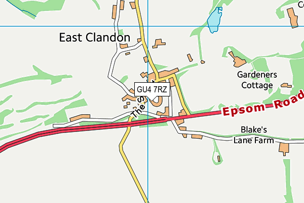 GU4 7RZ map - OS VectorMap District (Ordnance Survey) GU4 7RZ map - OS VectorMap District (Ordnance Survey)